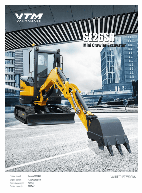 SE26SR Small Crawler Excavator - Construction Machinery - Shandong Norvex Machinery Equipment Co., Ltd.